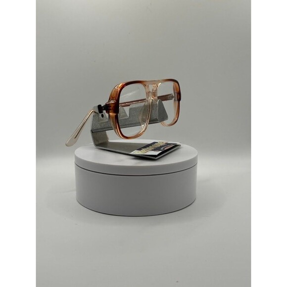 True Vintage Eyeglasses NOS Double Bar Style Brown Fade Frame - Picture 7 of 7